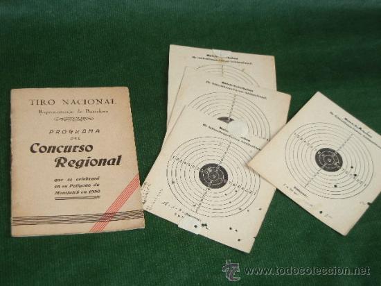 Coleccionismo deportivo: TIRO NACIONAL REPRESENTACION DE BARCELONA - PROGRAMA CONCURSO REGIONAL 1930 - Foto 1
