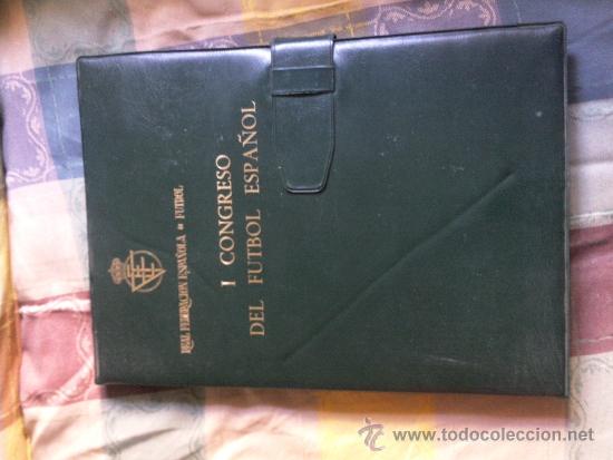 Collezionismo sportivo: Carpeta del Primer congreso  del futbol espa&ntilde;ol.rara