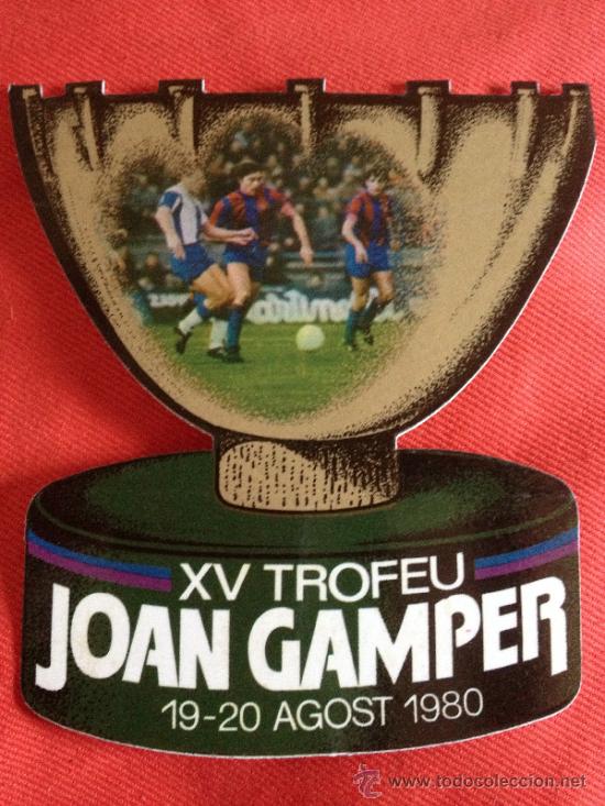 Sammelleidenschaft Sport: ADHESIVO PEGATINA JOAN GAMPER ORIGINAL A&Ntilde;O 1980 - FCB -