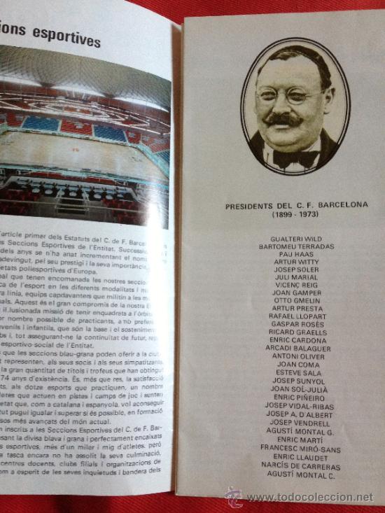 Coleccionismo deportivo: Folleto FCB 1973 -  escaso - - Foto 3