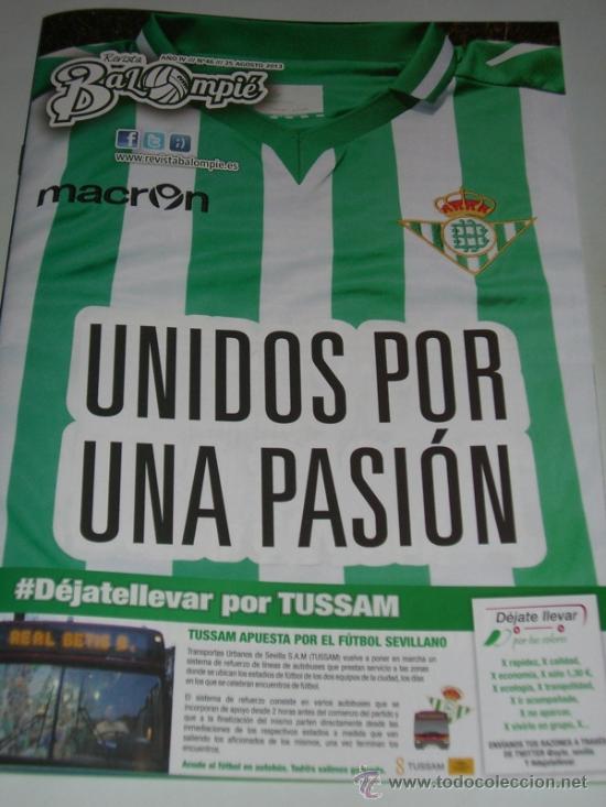 Coleccionismo deportivo: Programa f&uacute;tbol Real Betis Balompi&eacute; (Revista Balompi&eacute; OFICIAL N&ordm; 46,25-8-2013) Betis - Celta de Vigo