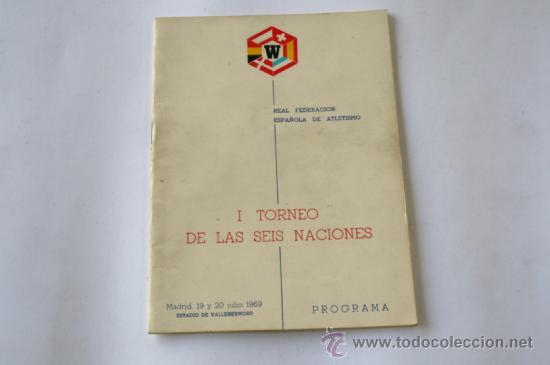 Coleccionismo deportivo: Programa Torneo de las 6 Naciones de Atletismo 1969