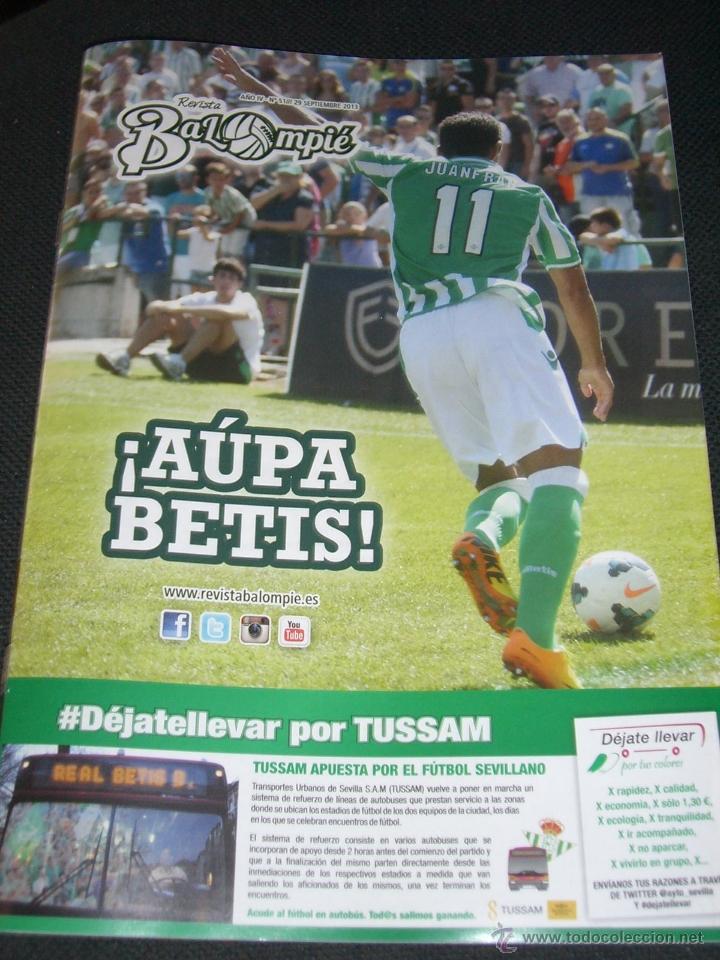 Coleccionismo deportivo: Programa f&uacute;tbol Real Betis Balompi&eacute; (Revista Balompi&eacute; OFICIAL N&ordm; 51,29-9-2013) Betis - Villarreal