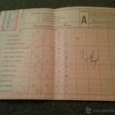 Coleccionismo deportivo: RESGUARDO BOLETO QUINIELA DE FUTBOL PRIMERA 1ª JORNADA 3-9-1978 CON SELLO 2 APUESTAS 15 PESETAS 