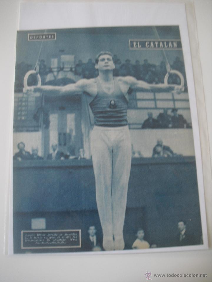 Coleccionismo deportivo: 1957 recorte de prensa original Joaquin Blume. Gimnasia 26x20 cm