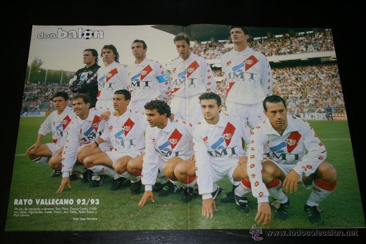 Coleccionismo deportivo: POSTER DON BAL&Oacute;N RAYO VALLECANO TEMPORADA 92-93 - Foto 1