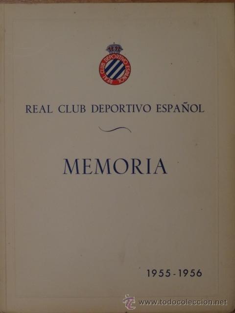 Sports collectibles: RCD ESPANYOL - RCD ESPA&Ntilde;OL -MEMORIA A&Ntilde;O 1955-56