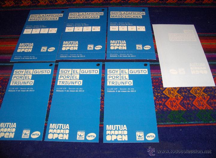 Sammelleidenschaft Sport: LOTE 7 ENTRADAS MUTUA OPEN MADRID DE TENIS PALCOS 4 MAYO 2013. BUEN ESTADO.