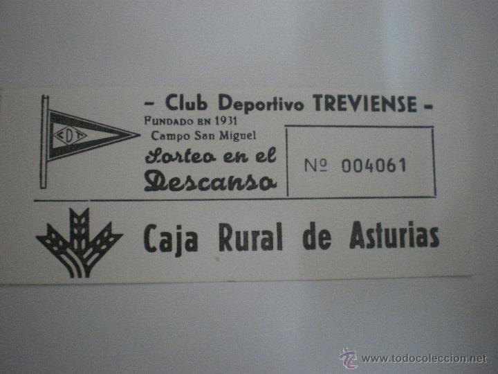 Sports collectibles: Club Deportivo Treviense - Boleto rifa campo - Federaci&oacute;n Asturiana de F&uacute;tbol