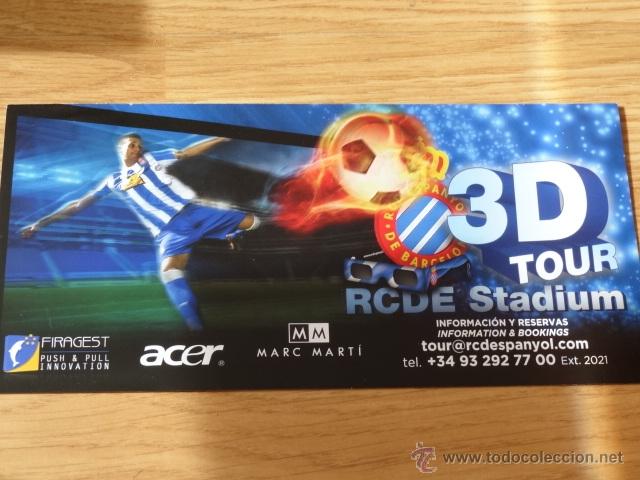 Sports collectibles: FOLLETO DIPTICO ESTADIO RCD ESPANYOL - TOUR 3 D-