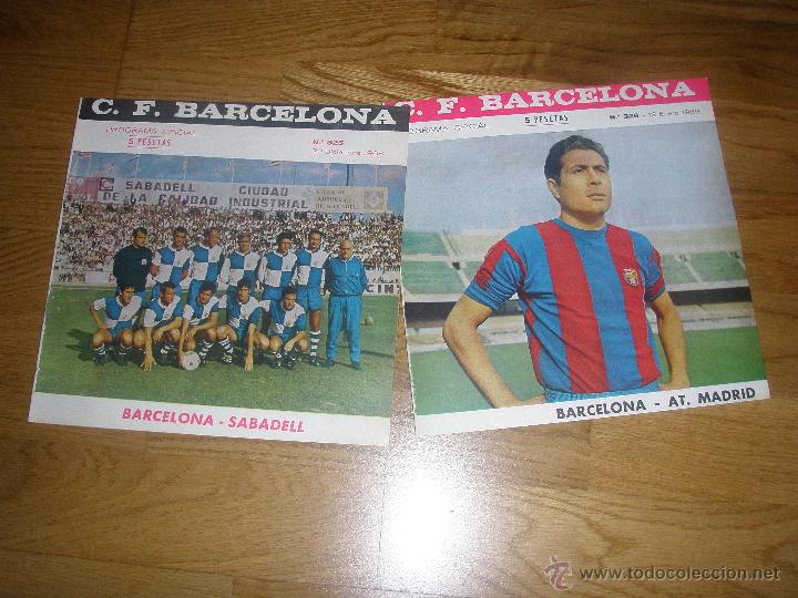 Sports collectibles: Programa oficial FC Barcelona Contra Atl&eacute;tico Madrid 1968/9