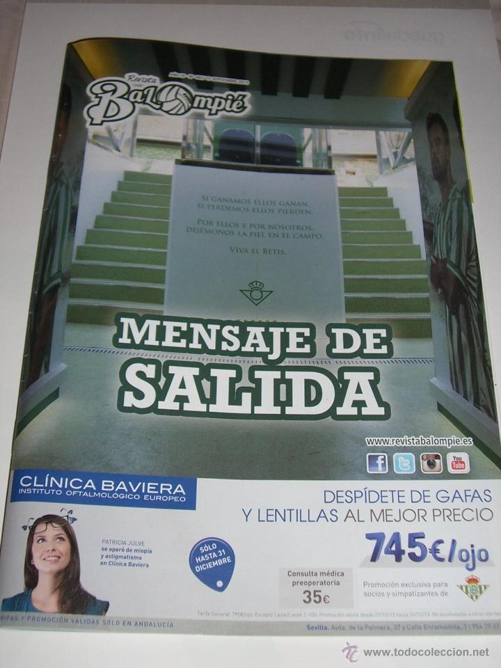Sammelleidenschaft Sport: Programa f&uacute;tbol Real Betis Balompi&eacute; (Revista Balompi&eacute; OFICIAL N&ordm; 48,15-9-2013) Betis - Valencia