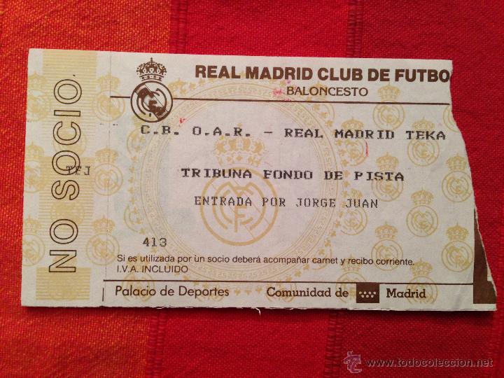 Sammelleidenschaft Sport: R684 ENTRADA TICKET BALONCESTO REAL MADRID C.B. O.A.R.