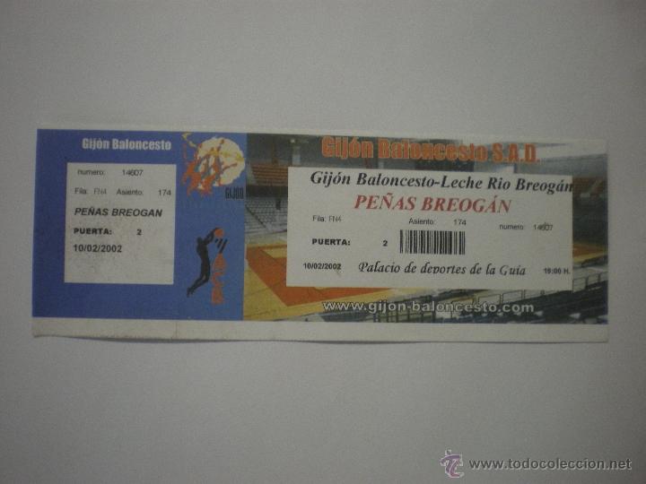 Sammelleidenschaft Sport: Entrada Gij&oacute;n Baloncesto - Club Baloncesto Breog&aacute;n - Liga ACB - 10/02/2002