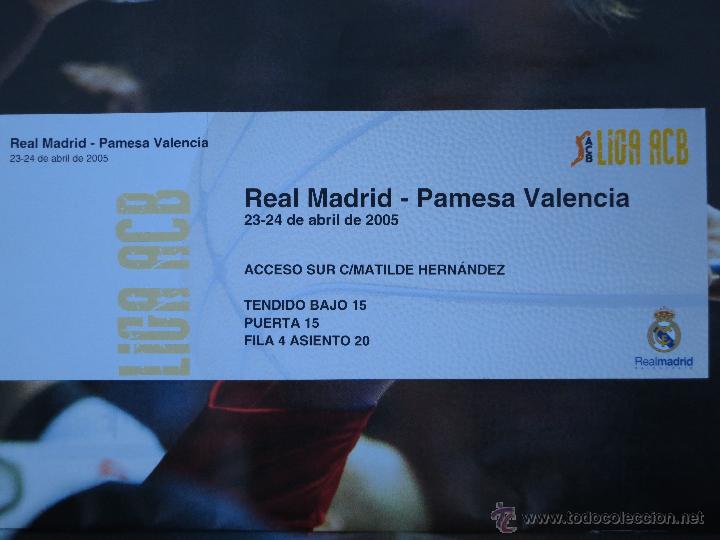 Collectionnisme sportif: Liga ACB Temporada 2004/04. Real Madrid vs Pamesa