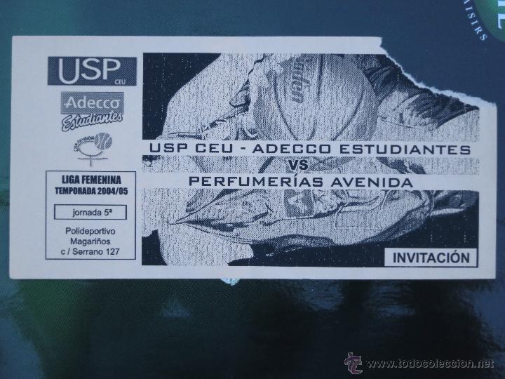 Coleccionismo deportivo: USP CEU ESTUDIANTES vs PERFUMERIAS AVENIDA - Foto 1
