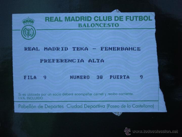 Collectionnisme sportif: Real Madrid Teka vs Fenerbahce