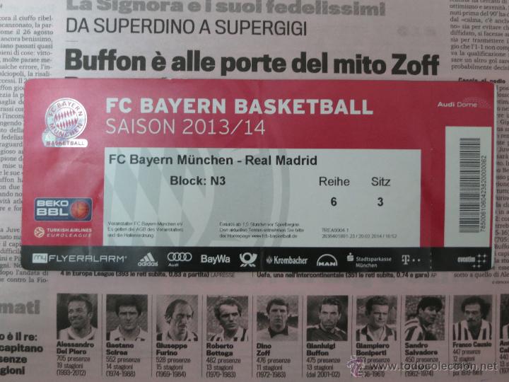 Collectionnisme sportif: FC Bayern Basketball vs Real Madrid. Euroleague