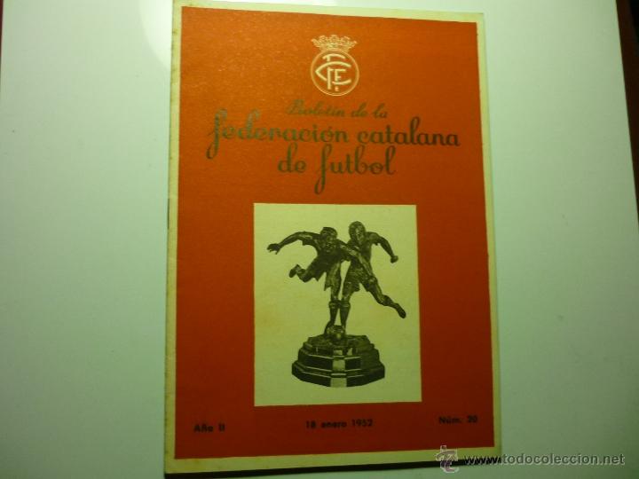 Sammelleidenschaft Sport: boletin de la federacion catalana de futbol-enero 1952 2o pag.