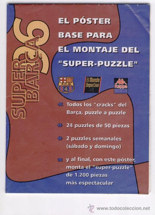 Coleccionismo deportivo: SUPER BAR&Ccedil;A 96 - EL POSTER BASE PARA MONTAJE DEL * SUPER PUZZLE * - Foto 1