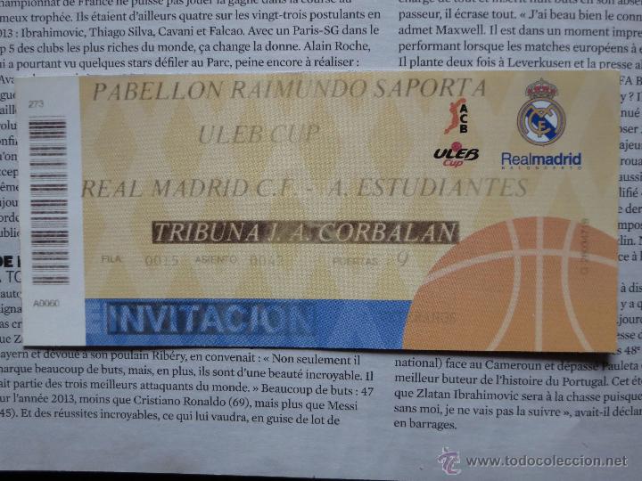Collectionnisme sportif: ULEB CUP REAL MADRID vs ESTUDIANTES