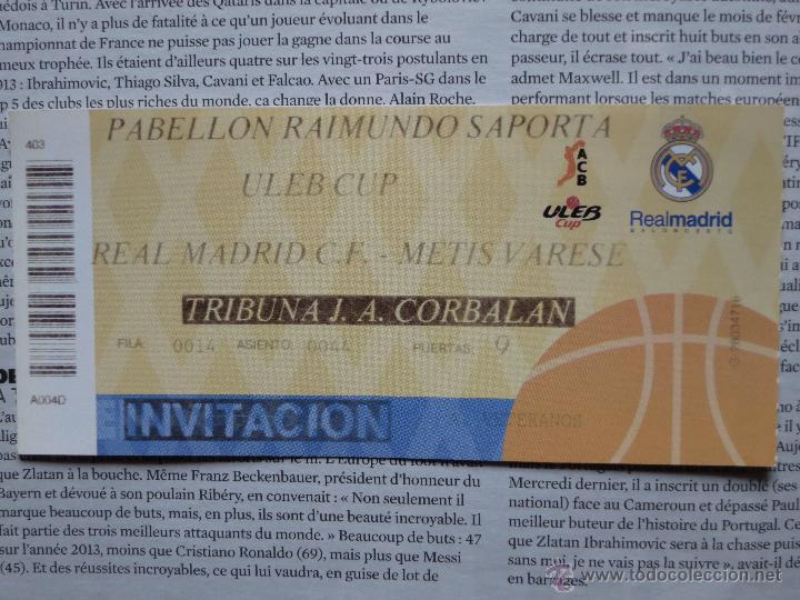Collectionnisme sportif: ULEB CUP. REAL MADRID CF vs METIS VARESE. TEMPORADA 2003/2004