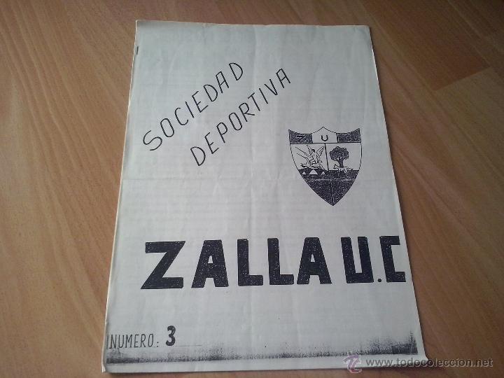 Sammelleidenschaft Sport: HOJA INFORMATIVA ZALLA UNION CLUB A&Ntilde;OS 80