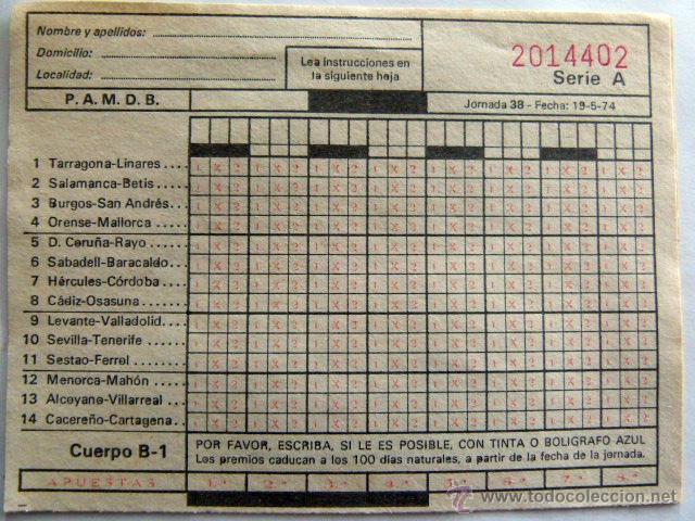 Coleccionismo deportivo: Quiniela nueva a&ntilde;o 19/5/1974 - Foto 1