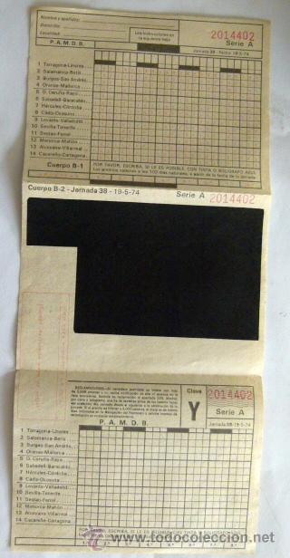 Coleccionismo deportivo: Quiniela nueva a&ntilde;o 19/5/1974 - Foto 2