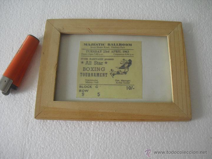 Sports collectibles: Entrada de combate o torneo de Boxeo del 23-04-1963.All Star Boxing Tounament. Majestic Ballroom.