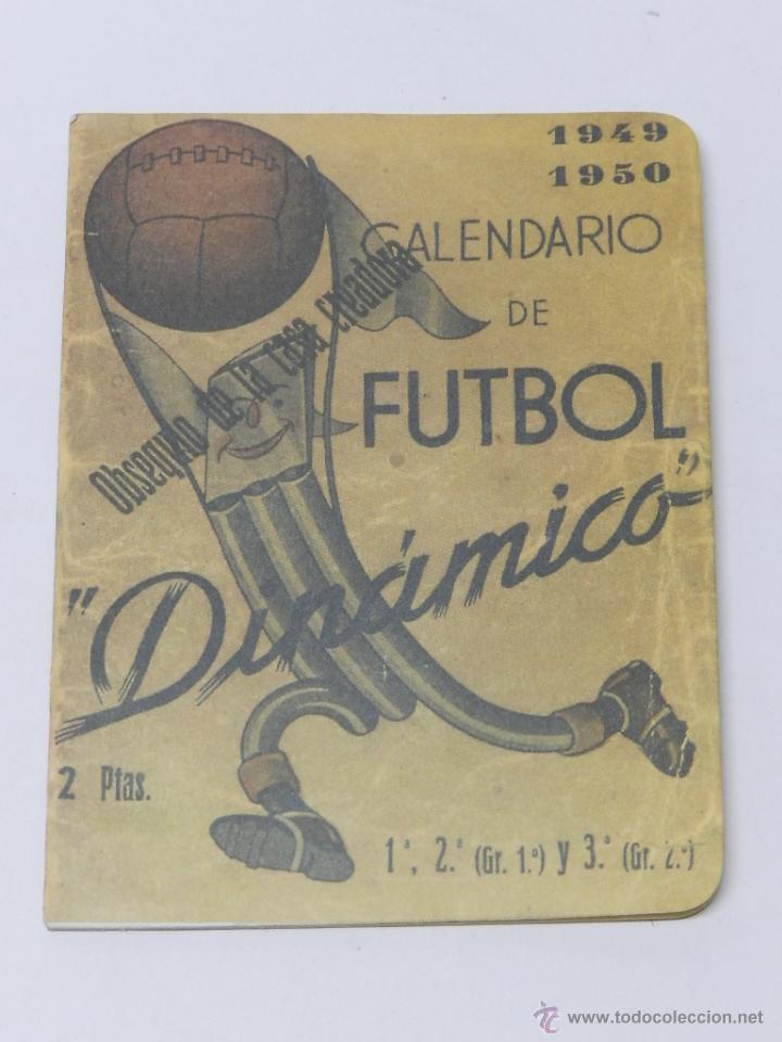 Sammelleidenschaft Sport: CALENDARIO DE FUTBOL 1949 -1950, posiblemente sea una reedici&oacute;n, mide 12 x 9 cms.