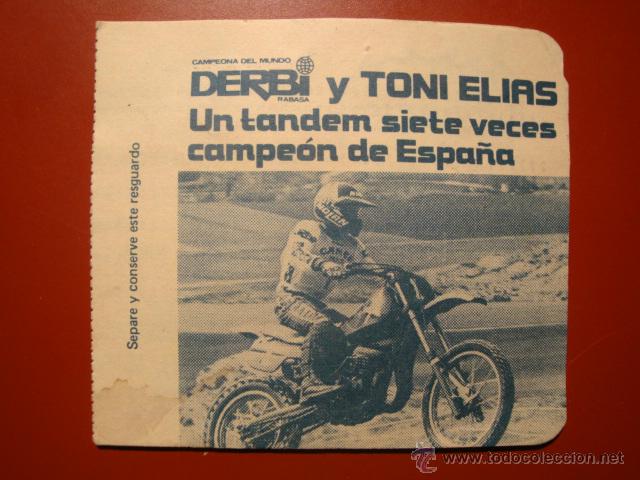 Coleccionismo deportivo: DERBI Y TONI ELIAS - Foto 1