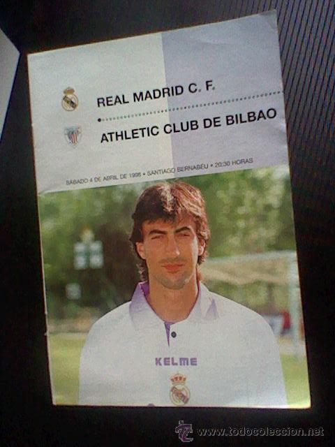 Sports collectibles: programa mano partido Real madrid BILBAO ABRIL 1998