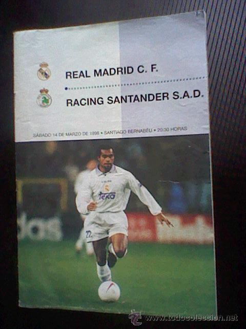 Sports collectibles: programa mano partido Real madrid SANTANDER MARZO 1998
