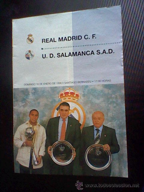 Coleccionismo deportivo: programa mano partido Real madrid SALAMANCA ENERO 1998 - Foto 1
