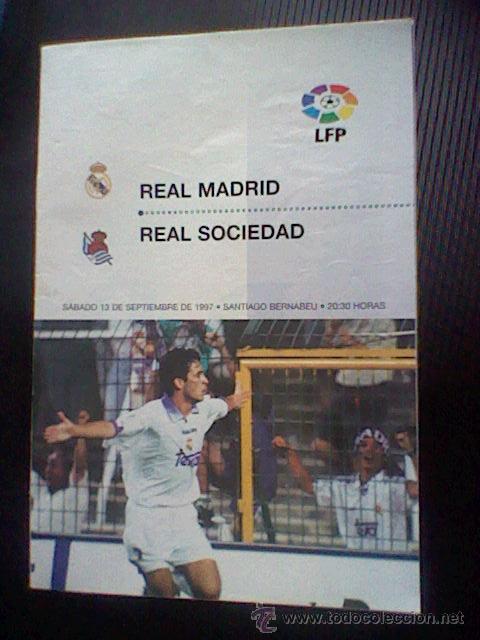 Coleccionismo deportivo: programa mano partido Real madrid REAL SOCIEDAD SEPTIEMBRE 1997 - Foto 1
