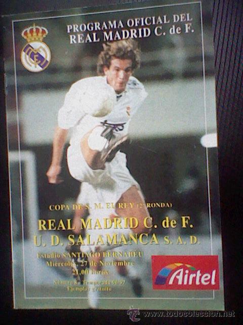 Coleccionismo deportivo: programa mano partido Real madrid SALAMANCA  96 97 - Foto 1