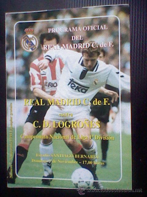 Coleccionismo deportivo: programa mano partido Real madrid LOGRO&Ntilde;ES 93 94 PORTADA BUTRAGUE&Ntilde;O - Foto 1