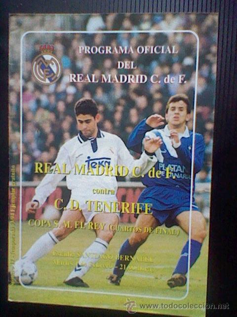 Collectionnisme sportif: programa mano partido Real madrid TENERIFE 93 94 PORTADA HIERRO