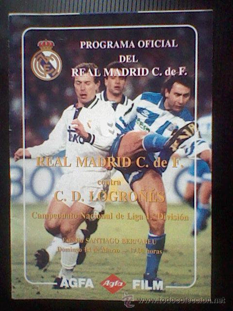 Coleccionismo deportivo: programa mano partido Real madrid LOGRO&Ntilde;ES 93 92 PORTADA BUTRAGUE&Ntilde;O - Foto 1