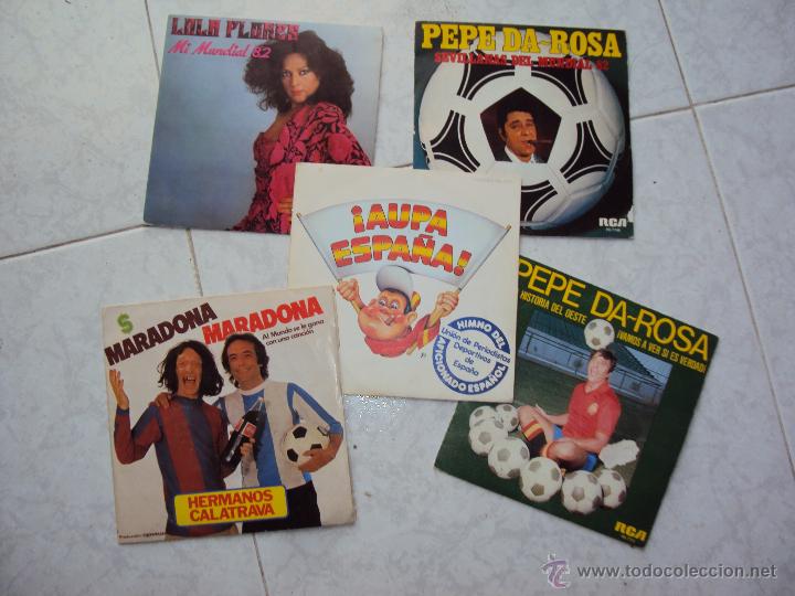 Coleccionismo deportivo: Aupa ESPA&Ntilde;A 82 !!! LOTE 5 VINILOS. - Foto 7