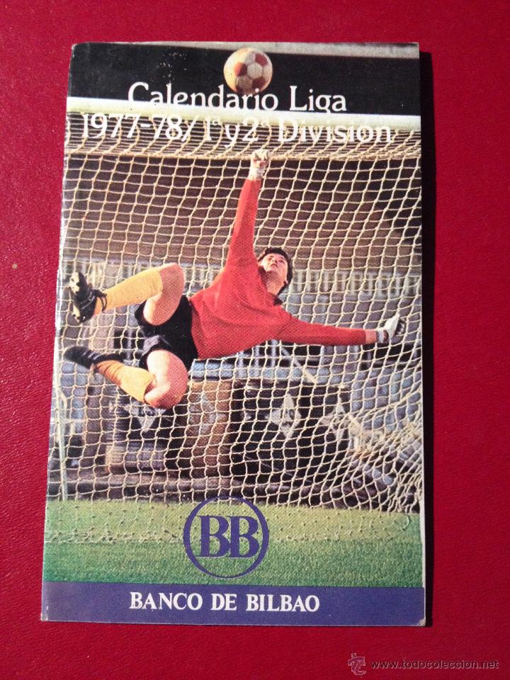 Collectionnisme sportif: Calendario Liga 1977-78 BANCO DE BILBAO - Mide 12x8cm aprox.