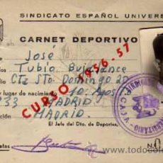 Coleccionismo deportivo: CARNET DEPORTIVO. SINDICATO ESPAÑOL UNIVERSITARIO. CURSO 1956-57. Lote 44097694