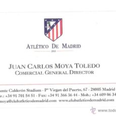 Coleccionismo deportivo: ATLETICO DE MADRID JUAN CARLOS MOYA TOLEDO TARJETA DE VISITA. Lote 44157237