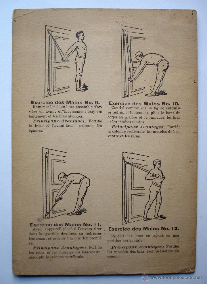 Sammelleidenschaft Sport: Tabla de ejercicios para brazos y pies. En franc&eacute;s, a&ntilde;os 40.
