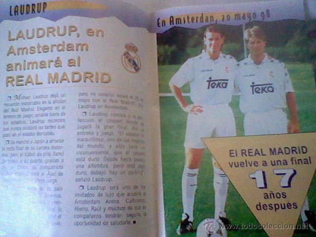 Coleccionismo deportivo: programa mano partido Real madrid ZARAGOZA MAYO 1998 - Foto 2