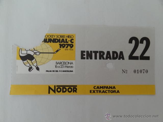 Coleccionismo deportivo: HOCKEY HIELO - ENTRADA MUNDIAL 1979 GRUPO C DE BARCELONA