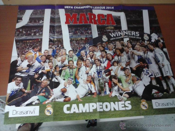 Coleccionismo deportivo: POSTER CONMEMORATIVO REAL MADRID CAMPEON CHAMPIONS.COPA DE EUROPA.DECIMA.MARCA