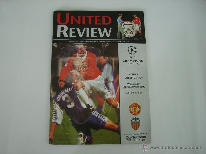 Coleccionismo deportivo: Revista / Programa oficial Manchester United - Valencia (Champions League 99/2000)