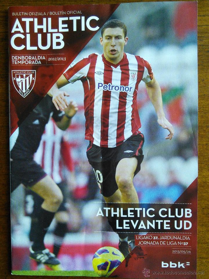 Coleccionismo deportivo: Bolet&iacute;n Athletic de Bilbao - Levante [ 26/05/2013: &Uacute;ltimo partido oficial Viejo San Mam&eacute;s ]